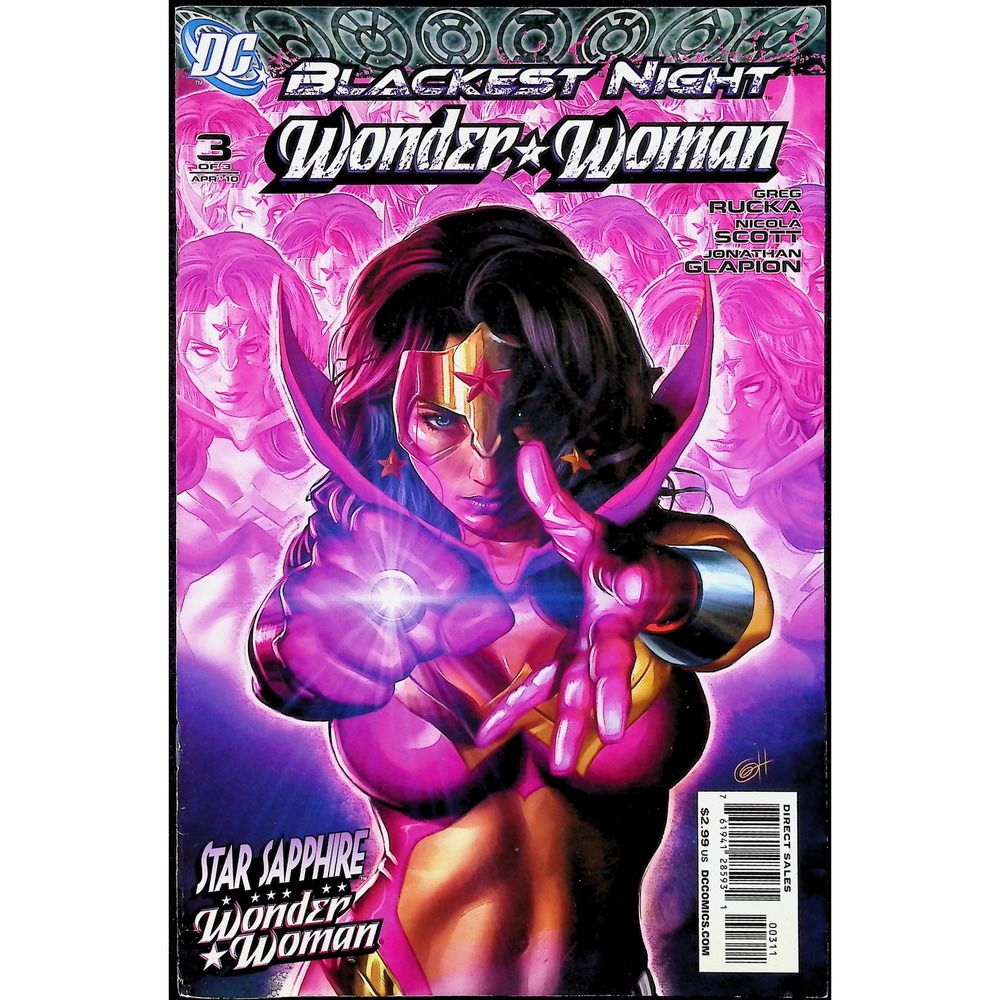 DC Comics Comic Lot Blackest Night Wonder Woman #1-3 Complete Set 2010 - Picture 4 of 8